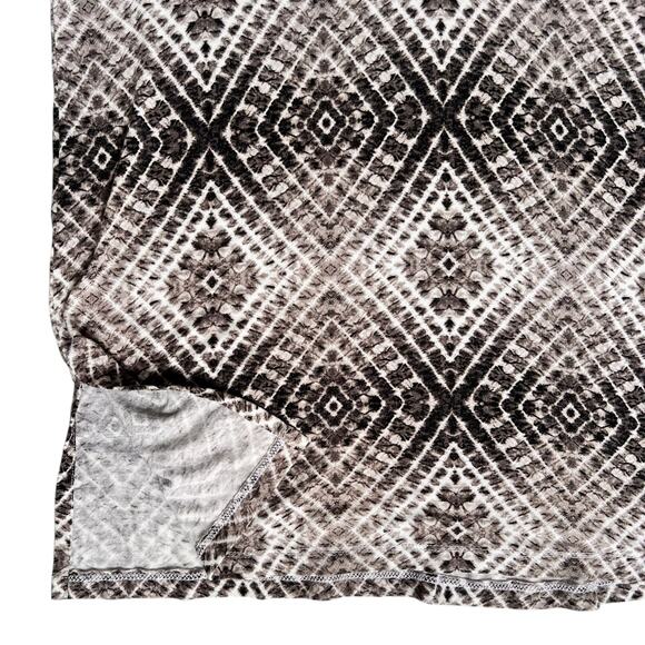 Porto Cruz Swimsuit Cover Up Small Black White Diamond Print Hooded Beach Shirt - Picture 4 of 10